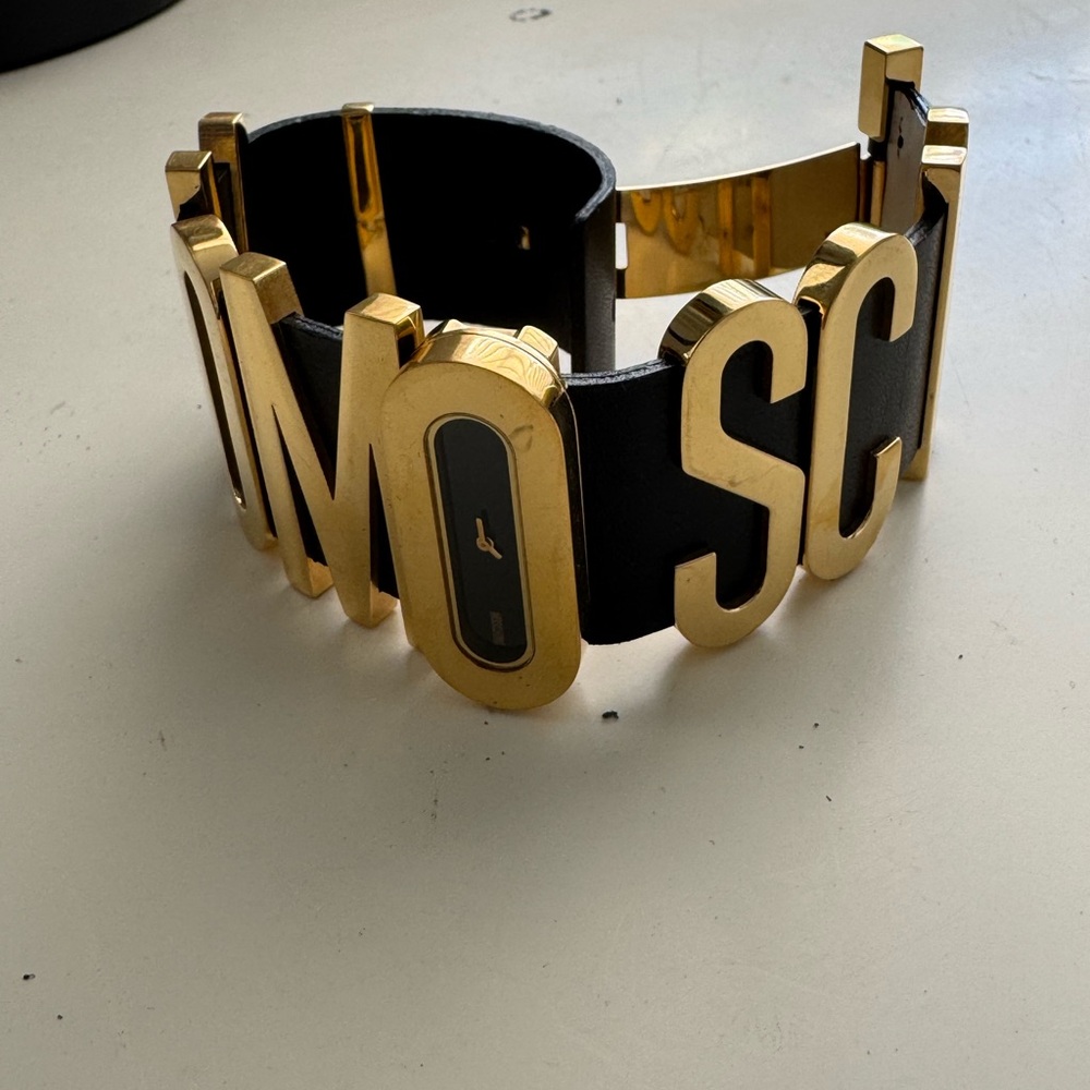 Moschino Gold and Black Belt